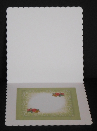 Vintage Flowers Envelop Green Insert by Joan Prince