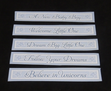 Baby Unicorn Blue Mini Kit. New Baby Boy. Birthday With Ages by Joan Prince