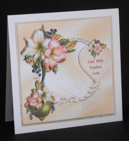 Amaryllis, Berries And Baubles Mini Kit 8x8 by Joan Prince
