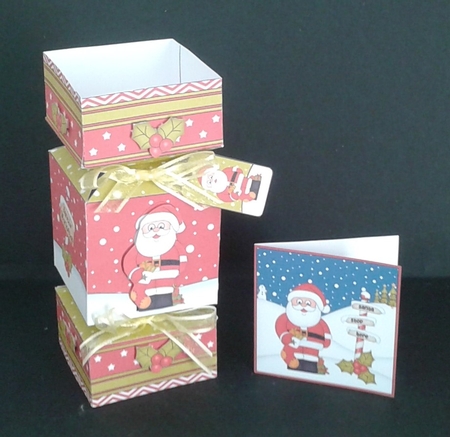 3D Large Christmas Cracker Box Mini Kit -  Santa is making a List! by Joan Prince