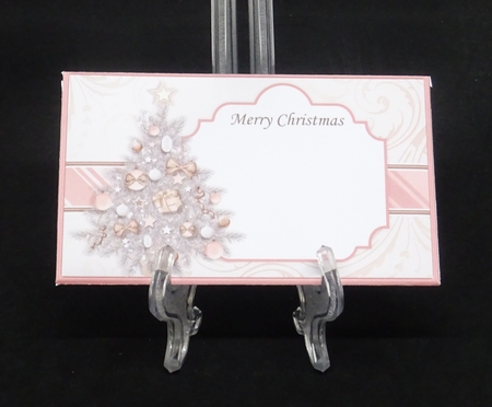Christmas Money Wallet Gift Voucher Envelope ROSE GOLD CHRISTMAS TREE by Joan Prince