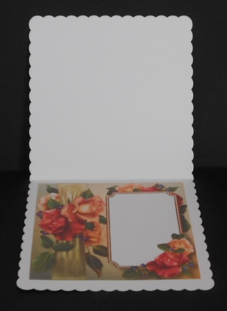 Panel & Bow - Autumn Roses 8x8 by Joan Prince