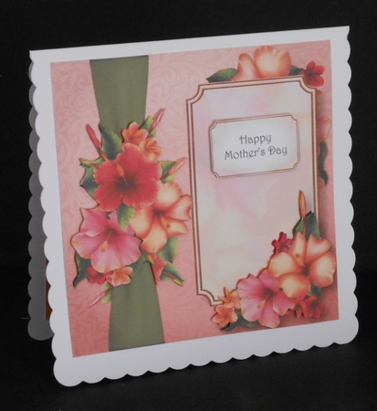 Panel & Bow - Hibiscus 8x8 by Joan Prince