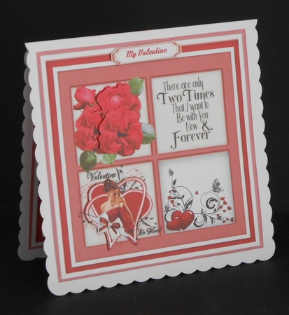 4 Square Valentine Be Mine  by Joan Prince