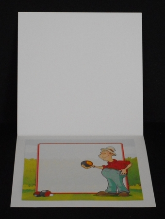 Bowling Dude Red 8x8 Insert by Joan Prince