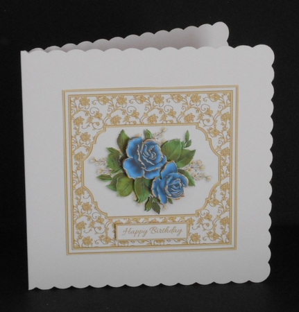 Lovely Blue Roses Topper by Joan Prince