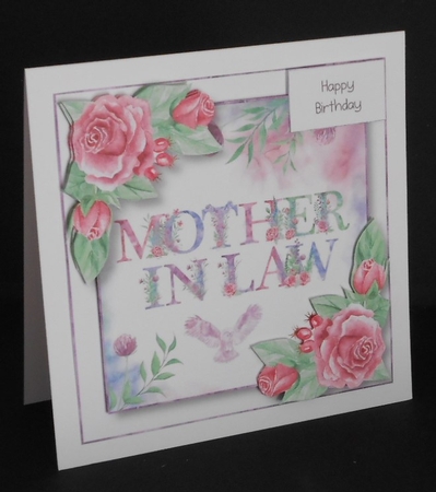 Soft Watercolour Roses - Mother In Law by Joan Prince