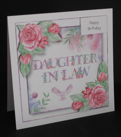 Soft Watercolour Roses - Daughter In Law by Joan Prince