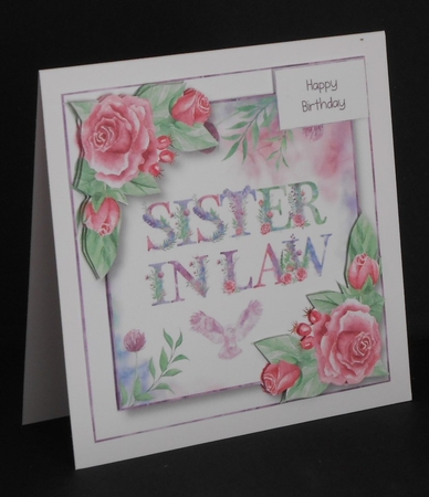Soft Watercolour Roses - Sister In Law by Joan Prince