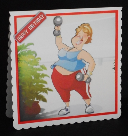 Get Fit Dudess 2 Red 8x8 Insert by Joan Prince