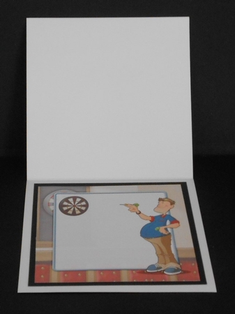 Darts Dude Blue 8x8 Insert by Joan Prince