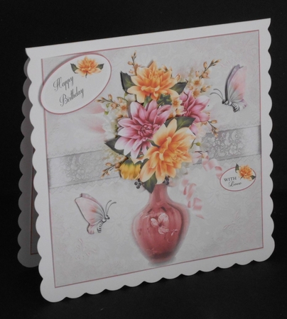Dahlias & Vase Mini Kit by Joan Prince