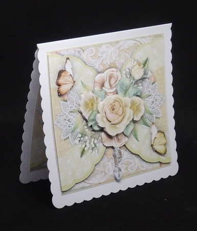 Flora And Lace A Cream Rose  by Joan Prince