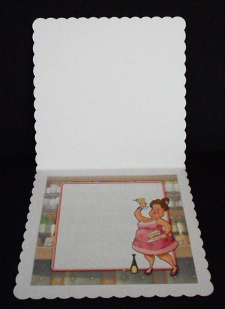 Wine and Cake Dudess Pink 8x8 Insert by Joan Prince