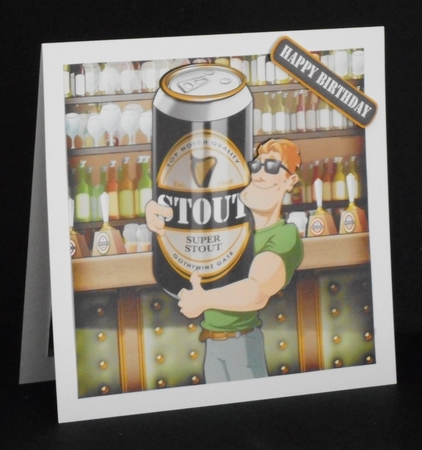 Stout Dude 8x8 Quick Card by Joan Prince