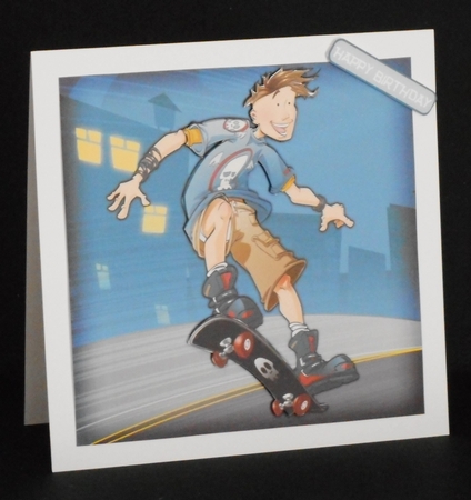 Skater Dude Night 8x8 Insert by Joan Prince