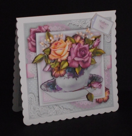 Lilac Rose Teacup  by Joan Prince