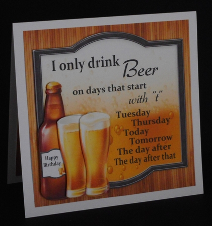 I only drink beer on days that start with T  8x8 Mini Kit by Joan Prince