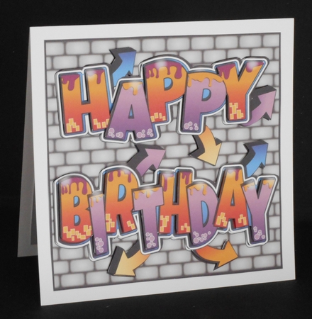 Graffiti Birthday 8x8 mini kit insert by Joan Prince
