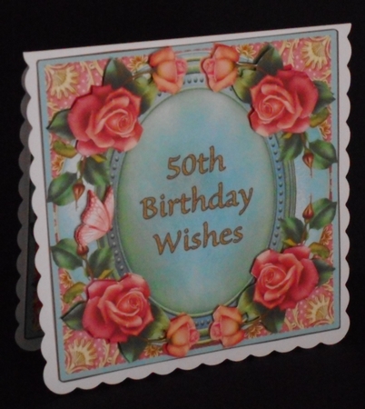 Mini Kit - 50th Birthday Wishes - Roses by Joan Prince
