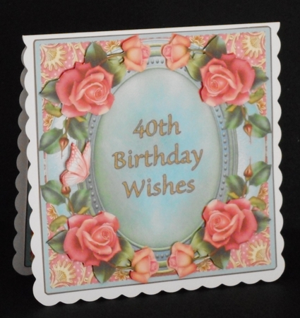Mini Kit - 40th Birthday Wishes - Roses by Joan Prince