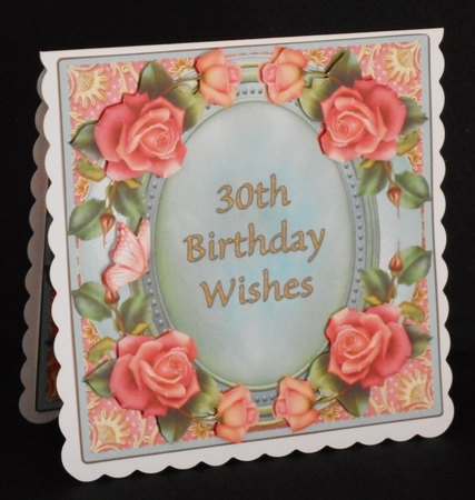 Mini Kit - 30th Birthday Wishes - Roses by Joan Prince
