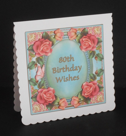 Mini Kit - 80th Birthday Wishes - Roses by Joan Prince