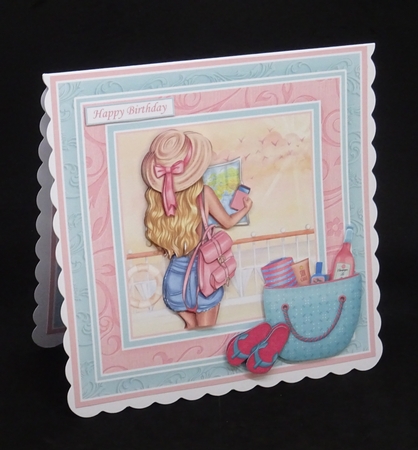 TRAVEL GIRL 7.5 Decoupage & Insert Kit by Joan Prince