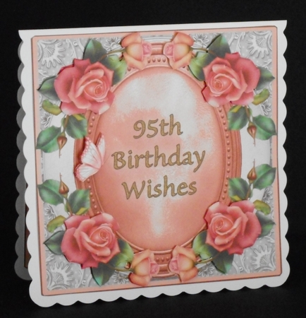 Mini Kit -95th Birthday Wishes - Roses by Joan Prince