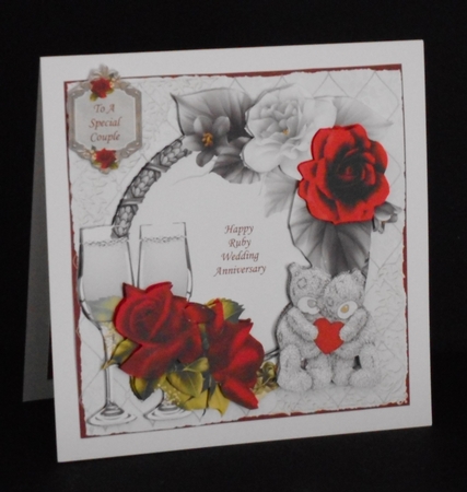 Ruby Anniversary Love Bears by Joan Prince