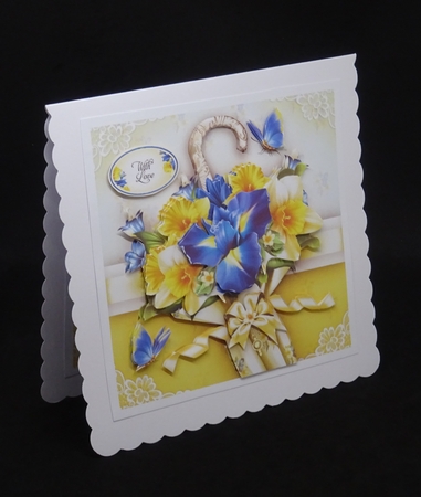 Vintage Umbrella with Spring Flowers Mini Kit by Joan Prince