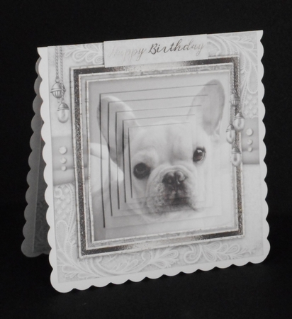 Happy Birthday thank you with love pyramid mini kit with dogs by Joan Prince