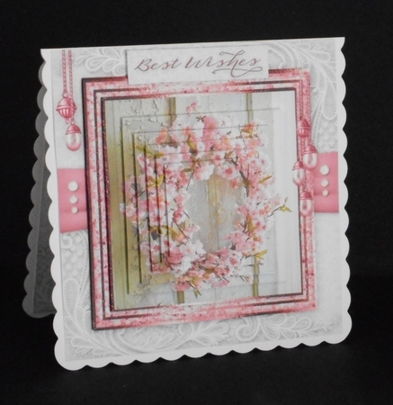 Happy Birthday thank you with love pyramid mini kit with shabby chic by Joan Prince