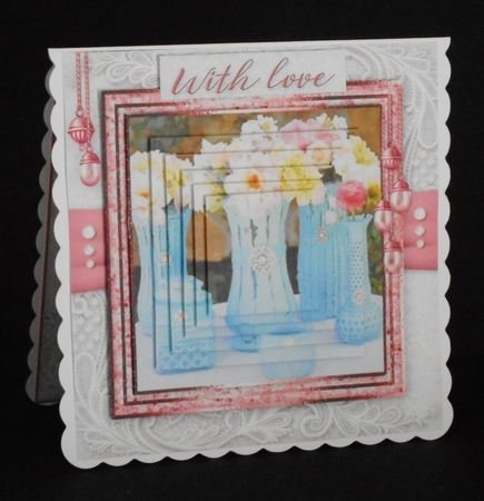 Happy Birthday thank you with love pyramid mini kit with shabby chic by Joan Prince