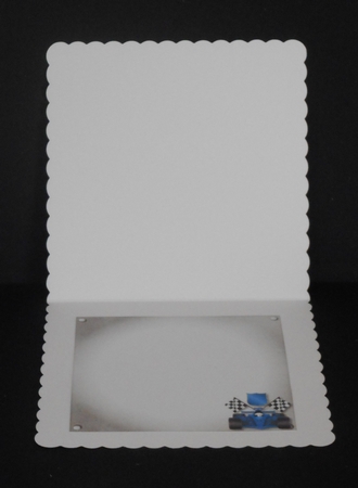 Blue Fornula Racing Car (dad, fathers day) by Joan Prince