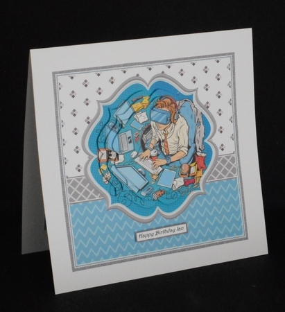 IT GEEK COMPUTER WIZARD 7.5 Decoupage or Pyramage Kit by Joan Prince