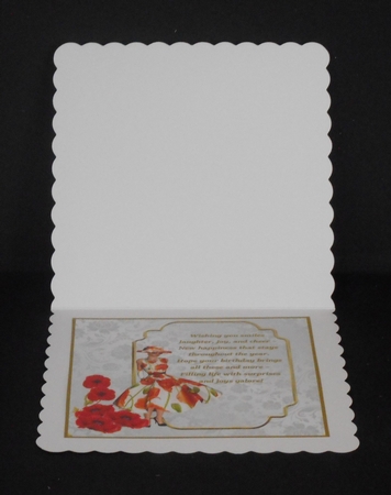 Beauty of poppies birthday insert by Joan Prince