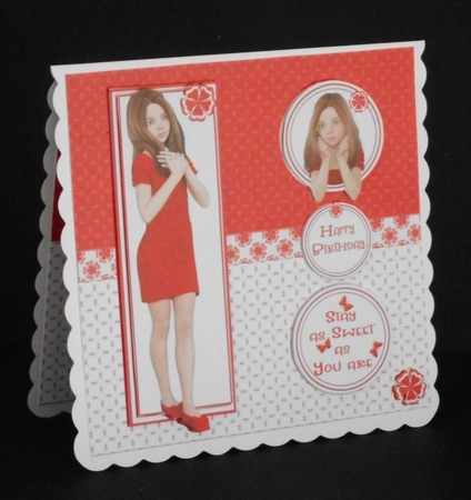 CARD FRONT, MINI KIT, Kids Girl 1 by Joan Prince