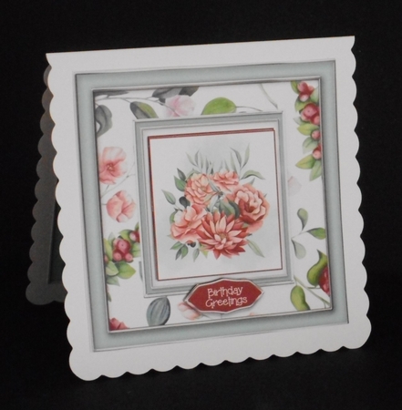 Floral Insert Frame Card Topper - Design 3 by Joan Prince