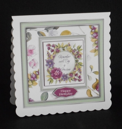 Floral Insert Frame Card Topper - Design 4 by Joan Prince
