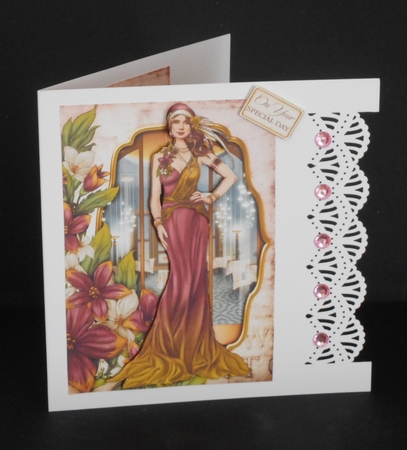 Art Deco Lady Sophia 4 Sheet Mini Kit Dark Pink by Joan Prince