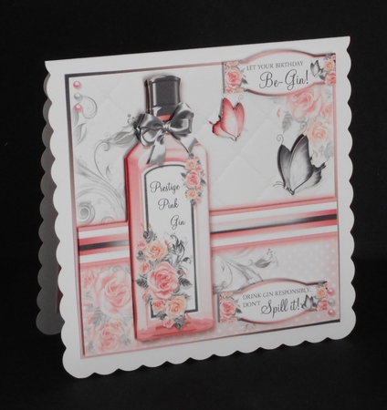 7x7 Drink Pink Gin Responsibly...Don`t Spill it! by Joan Prince