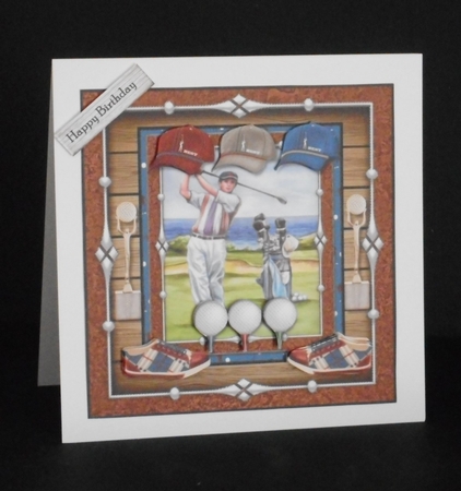 Male card Golf INSERT 2 by Joan Prince