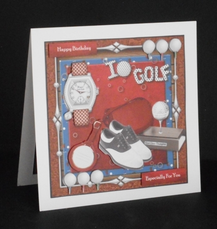 Male Card Golf  3 by Joan Prince