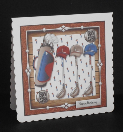 Male Card Golf  4 by Joan Prince