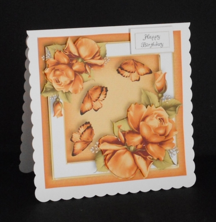 Pretty Porcelain Roses - Orange by Joan Prince