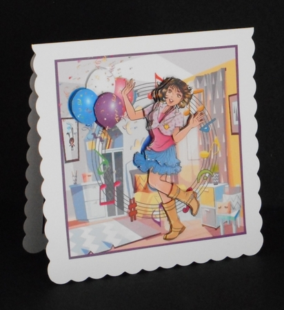 Dancing queen 7x7 birthday insert by Joan Prince