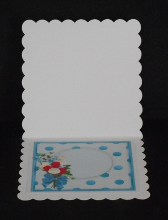 Aqua and Pink Floral Centre Cutout by Joan Prince