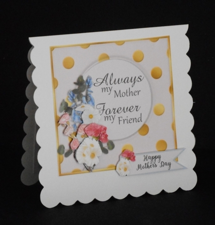 Pink Mixed Floral Centre Cutout by Joan Prince