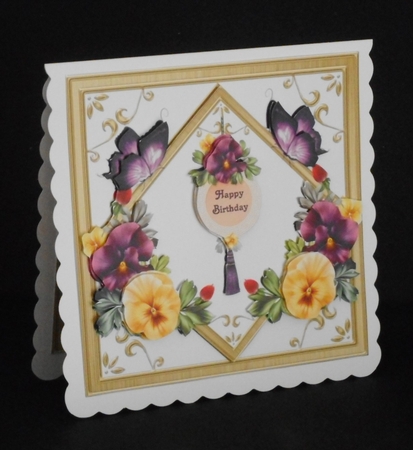 Birthday Time 1-Pansies by Joan Prince